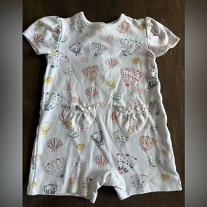 Pehr Seashells organic  Cotton Romper